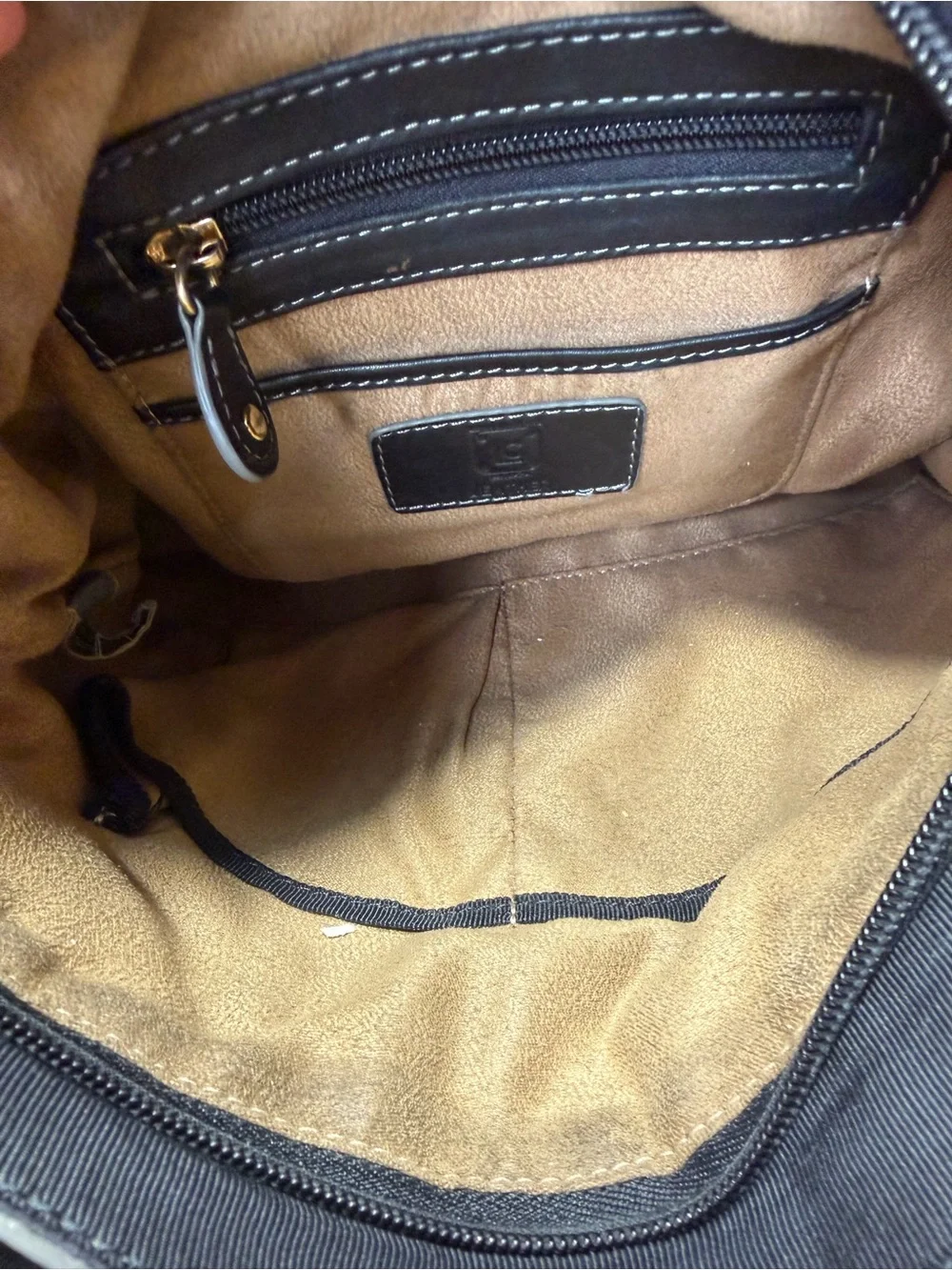 Liz Claiborne Old Money Vintage Black Leather Shoulder Bag VGUC